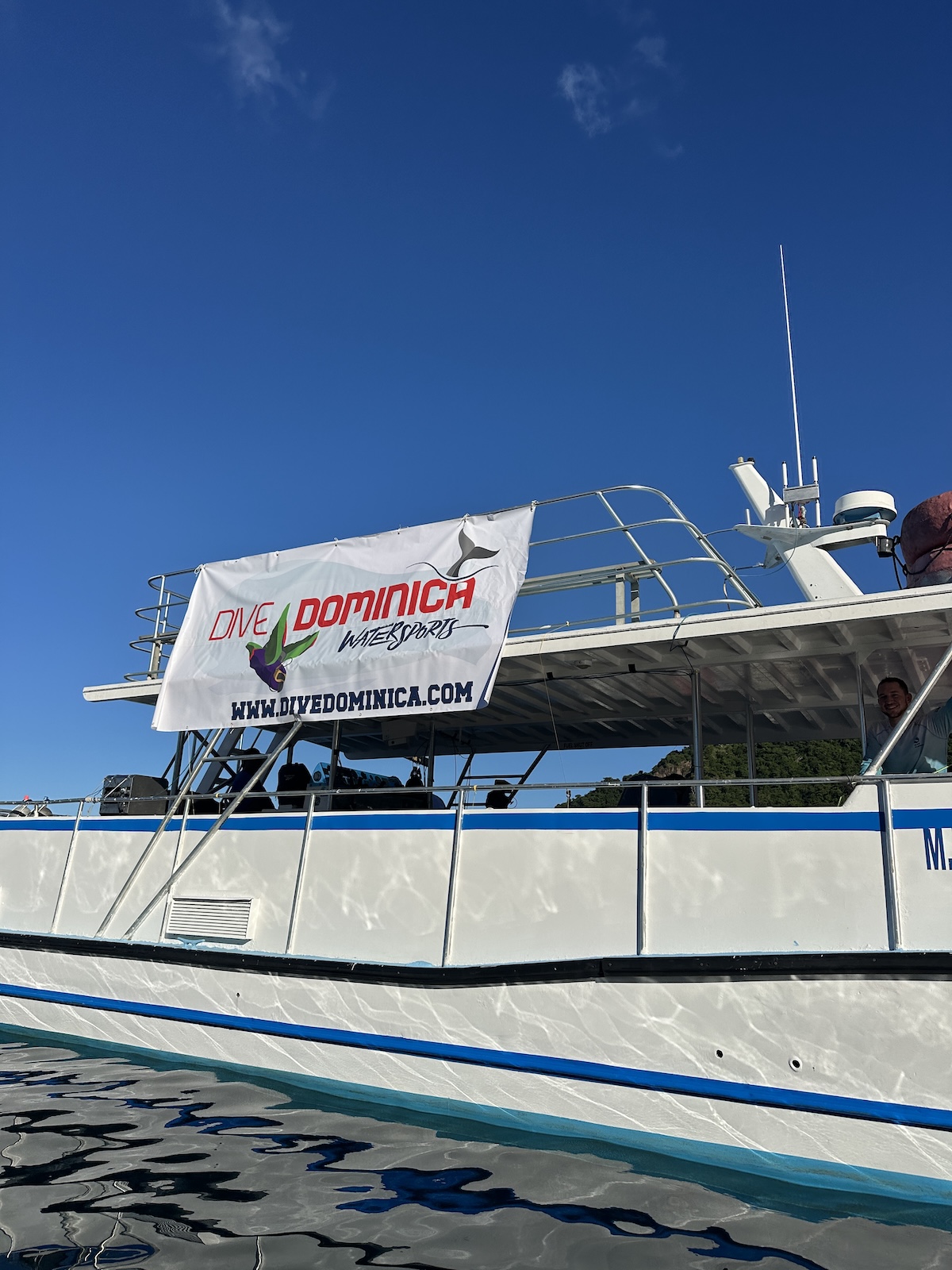 Dive boat off Soufrière