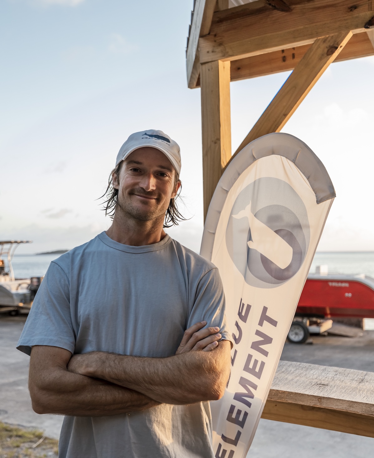 Harry McCahill at the Blue Element dive base